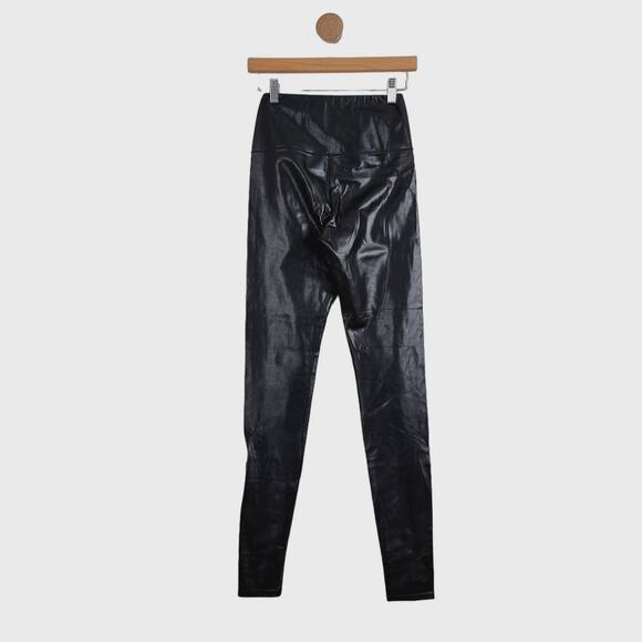 Aritzia Wilfred Free Daria Faux Leather High Waisted Leggings Black S - Picture 5 of 11
